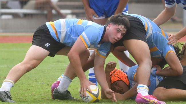 QLD Rugby Union State Championships (17-18 years boys) at the Townsville Sports Precinct. Friday May 23. Northern against Peninsular. Picture: Evan Morgan