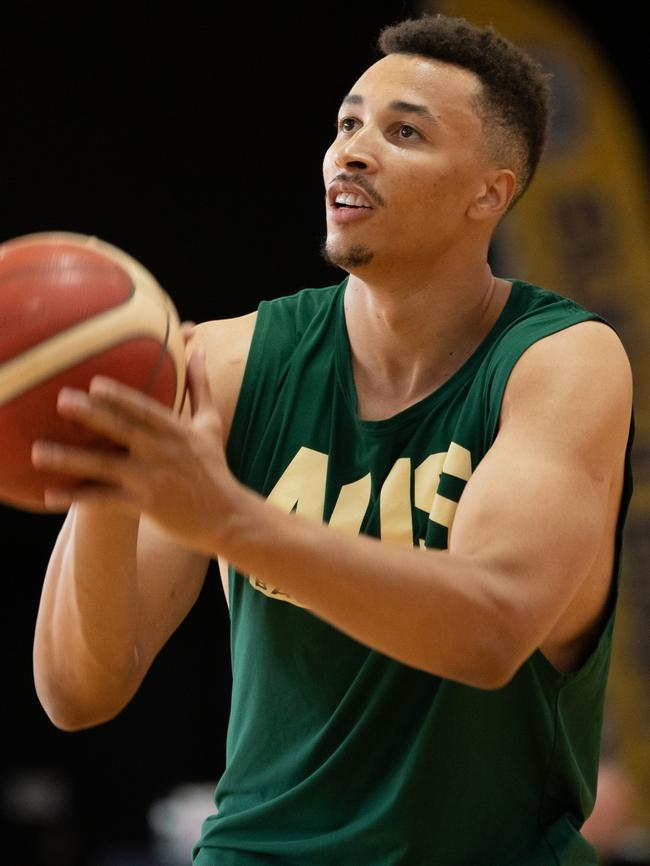 Dante Exum is a teammate of Josh Green’s on the Boomers — and now in Dallas. Picture: Getty Images