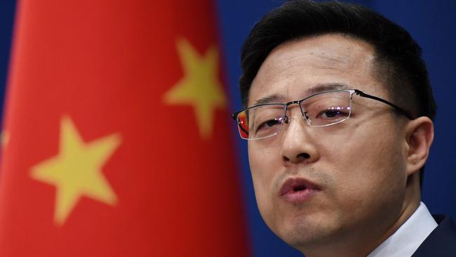 Chinese Foreign Ministry spokesman Zhao Lijian. Picture: AFP