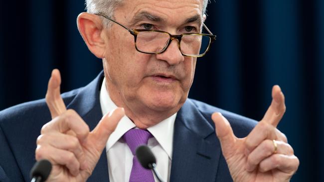 Federal Reserve Board chairman Jerome Powell in Washington, DC, yesterday. Picture: AFP