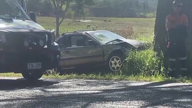 Car into tree on Gympie SOuthside