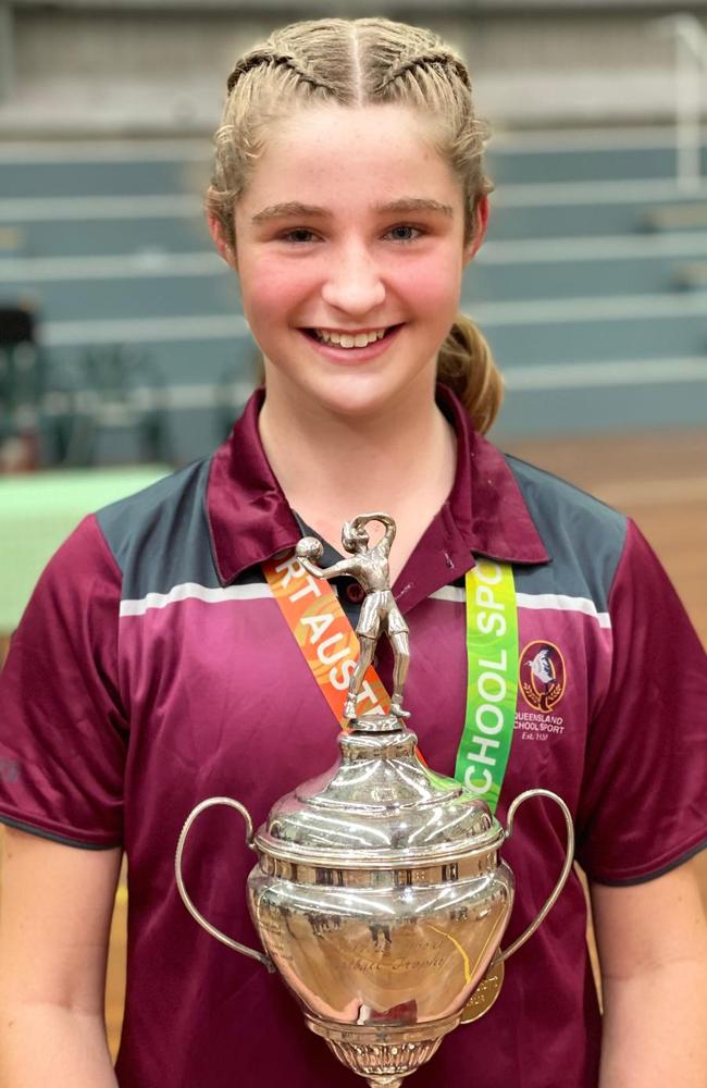 Sunshine Coast netball player Annabel Wedgwood representing the Queensland under 12 team. Picture: Contributed