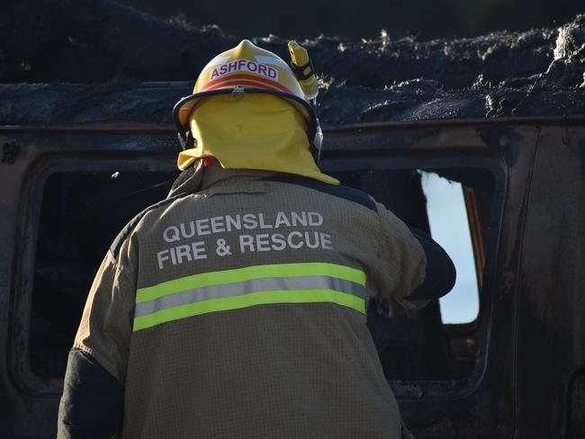 River St van fire. Picture Lillian Watkins QFES generic