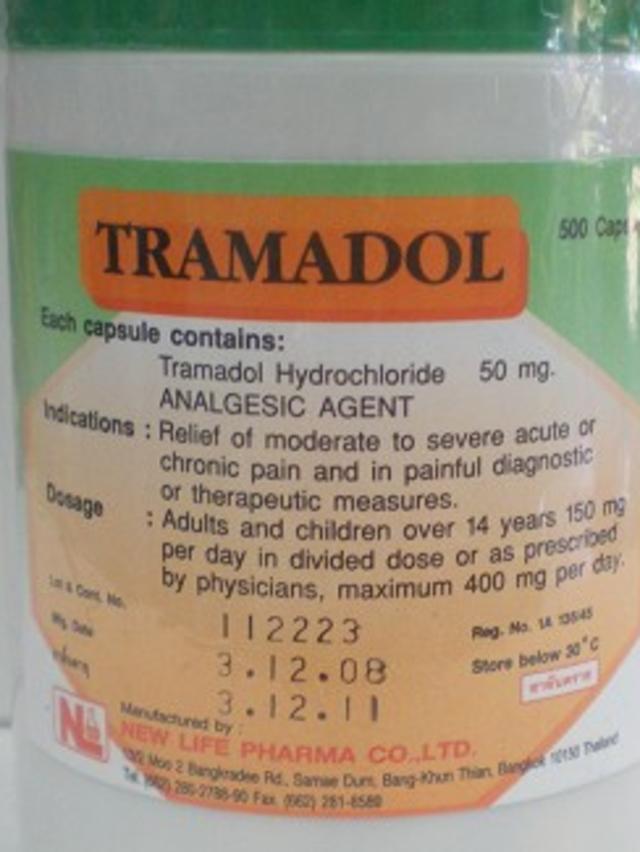 Tramadol is commonly taken for moderate to severe pain.