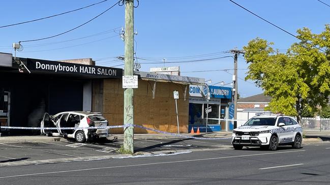 A car crashed into a Norlane shop.