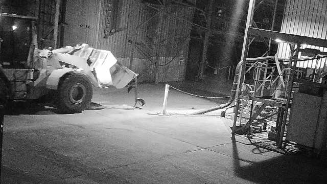 CCTV still of the loader at Beaconsfield Gold Mine on Saturday night