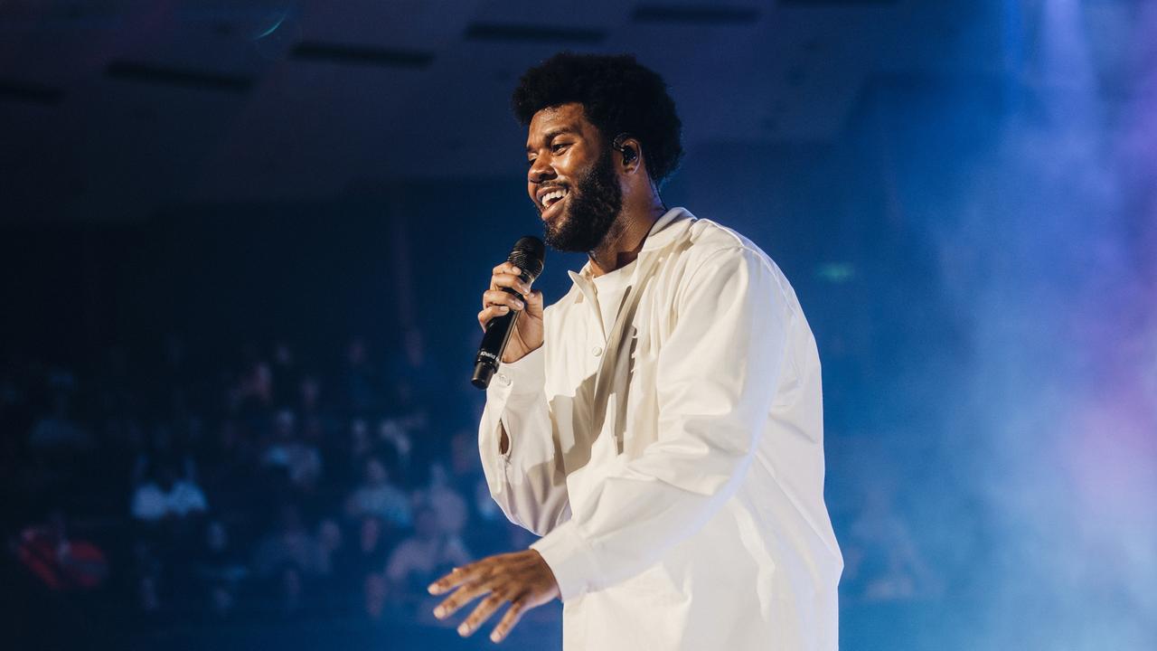 American pop superstar Khalid performs in Sydney recently. Picture: Jordan Munns