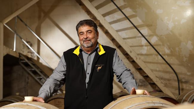 Managing director of Casella Family Brands John Casella in one of their wine cellars in Griffith. Picture: Jonathan Ng