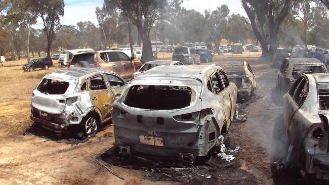 The aftermath of Great Western fire. Picture: CFA.