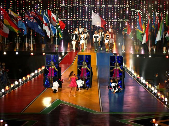 Jessica Mauboy performs during the Closing Ceremony for the Glasgow 2014 Commonwealth Games. Pic: Ian Walton/Getty