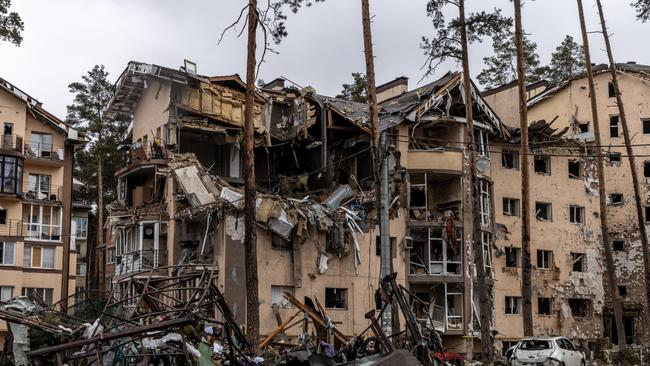 Destroyed buildings are seen in Irpin, Ukraine. Picture: Chris McGrath/Getty Images