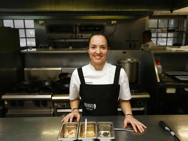 Mures head chef Markella Koutalidi reveals all the tips and tricks to make easy Good Friday fish dishes. She is pictured preparing three easy seafood dishes. Picture: MATT THOMPSON