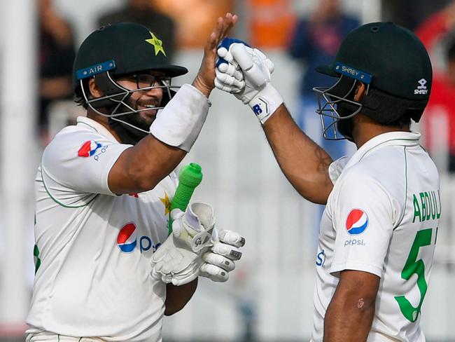 Imam-ul-Haq and Abdullah Shafique found batting incredibly easy. Picture: AFP