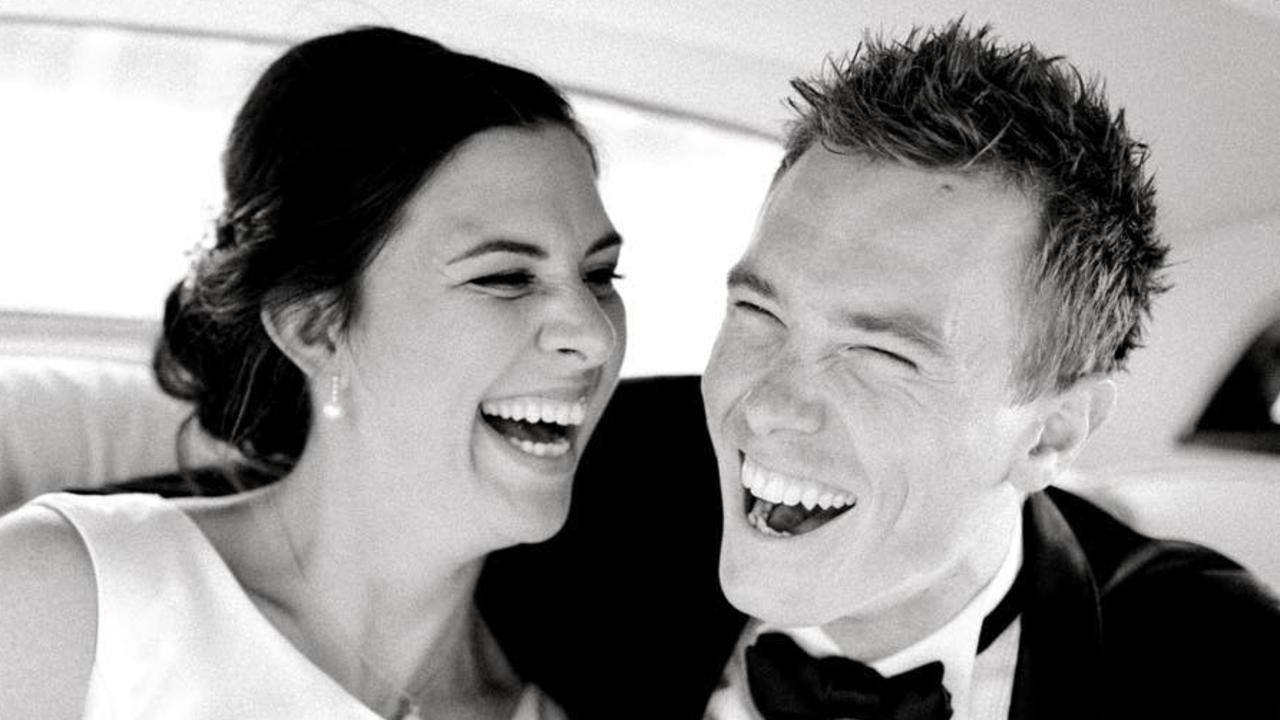 Melissa Hoskins and Rohan Dennis on their wedding day. Picture: Social media