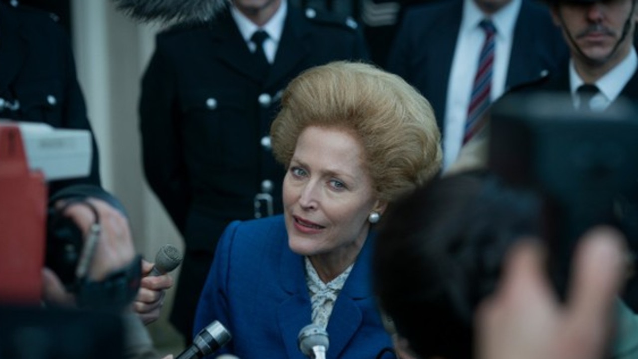 Gillian Anderson as Thatcher in The Crown.