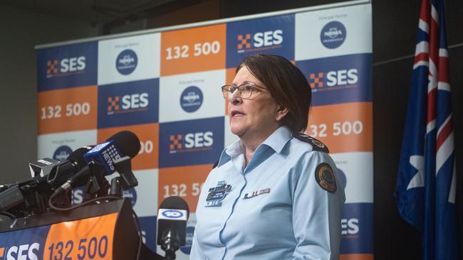 NSW SES Commissioner Carlene York says it is ‘dangerous out there’. Picture: NCA NewsWire / Flavio Brancaleone