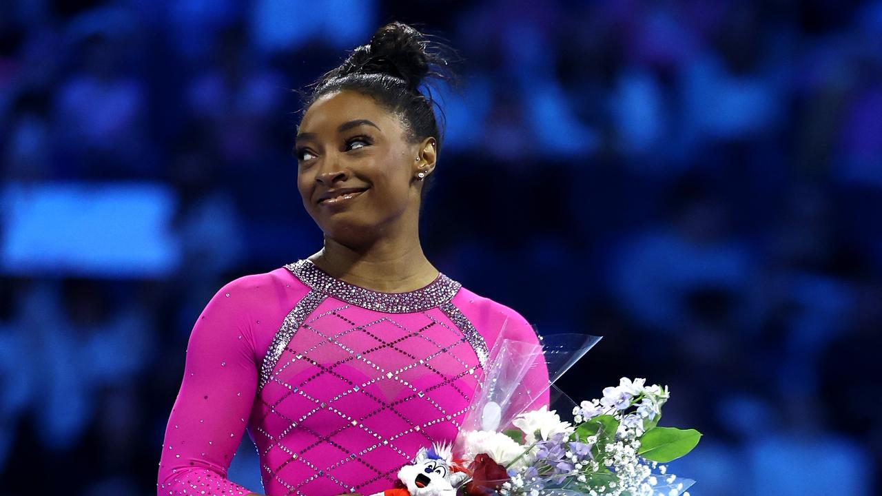 Simone Biles is back doing Simone Biles things again ahead of the Paris ...