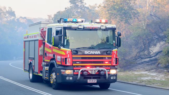 Seven fire crews were on the scene of two grass fires burning in Gympie yesteday. Photo: File