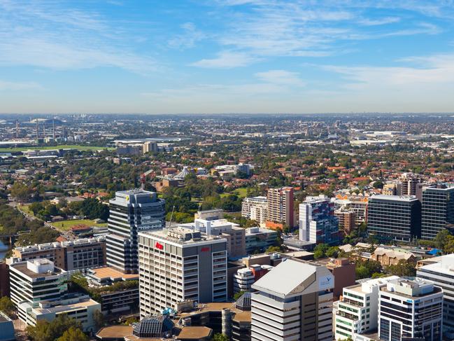 The view from Altitude at Parramatta level 50. Picture: Hans van de Walle