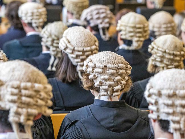 MAROON MOMENT Barristers at the valedictory ceremony at QEII Courts of Law for the retirement of The Honourable Chief Justice Catherine Holmes AC., Friday, March 18, 2022 - Picture: Richard Walker