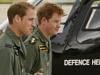  18/06/2009 WIRE: Britain's Prince William, left, and Prince Harry, right, during a phot ocall at RAF Shawbury, Shropshire, E...