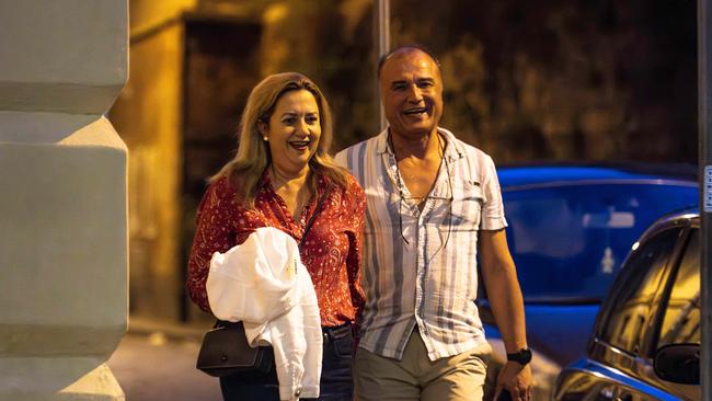 Annastacia Palaszczuk on holiday in Naples, Italy with her partner Dr Reza Adib. Picture: John Nguyen