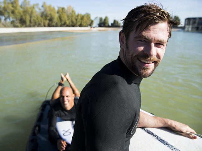 Kelly Slater and Hollywood heart-throb Chris Hemsworth are known to catch a wave together.