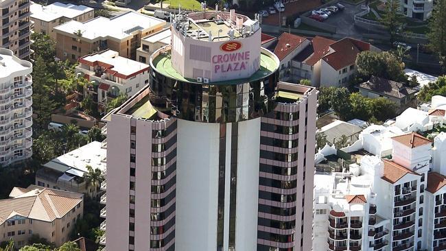 Aerial photo shoot of the Crowne Plaza, Broadbeach.