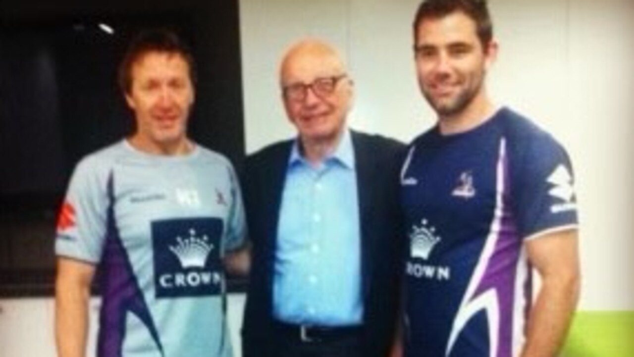 Craig Bellamy, Rupert Murdoch and Cameron Smith