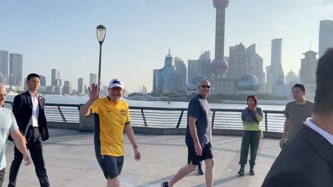 A short video of PM Anthony Albanese during a walk along the Bund in Shanghai went viral, after which China’s Premier Li Qiang dubbed him a 'very handsome boy'. Picture: Will Glasgow