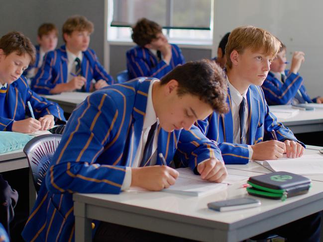 Toowoomba Boys Grammar Year 9 students in a maths class