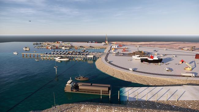 An artist's impression of Darwin's planned $260m ship lift at East Arm. Picture: Supplied