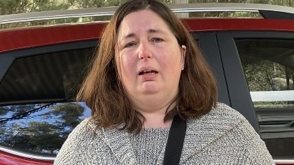 Erin Patterson, the homeowner of where the fatal lunch took place, arrived at her Leongatha property on Monday afternoon. Three people have died from eating mushrooms Picture: Brooke , Grebert-Craig.