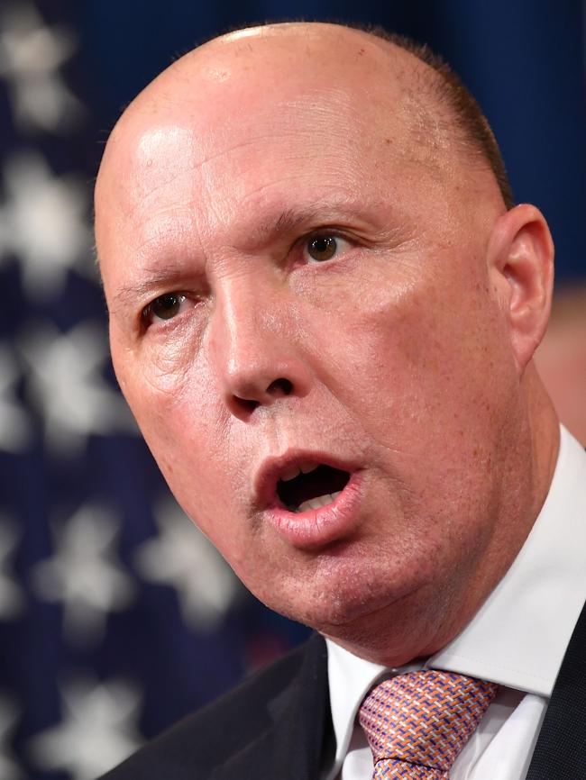 Home Affairs Minister Peter Dutton.