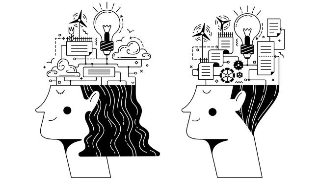 The idea that differences in thinking belong more to society than biology arises from the fact that humans are wired to be social