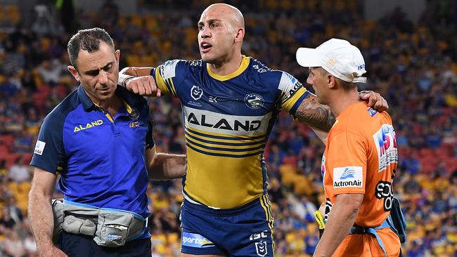 The Eels have injury dramas of their own, losing starting wingers Blake Ferguson and Maika Sivo to injury. Picture: Getty Images.