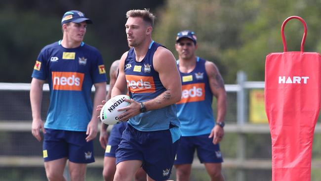 Bryce Cartwright trains with the Titans on the Gold Coast