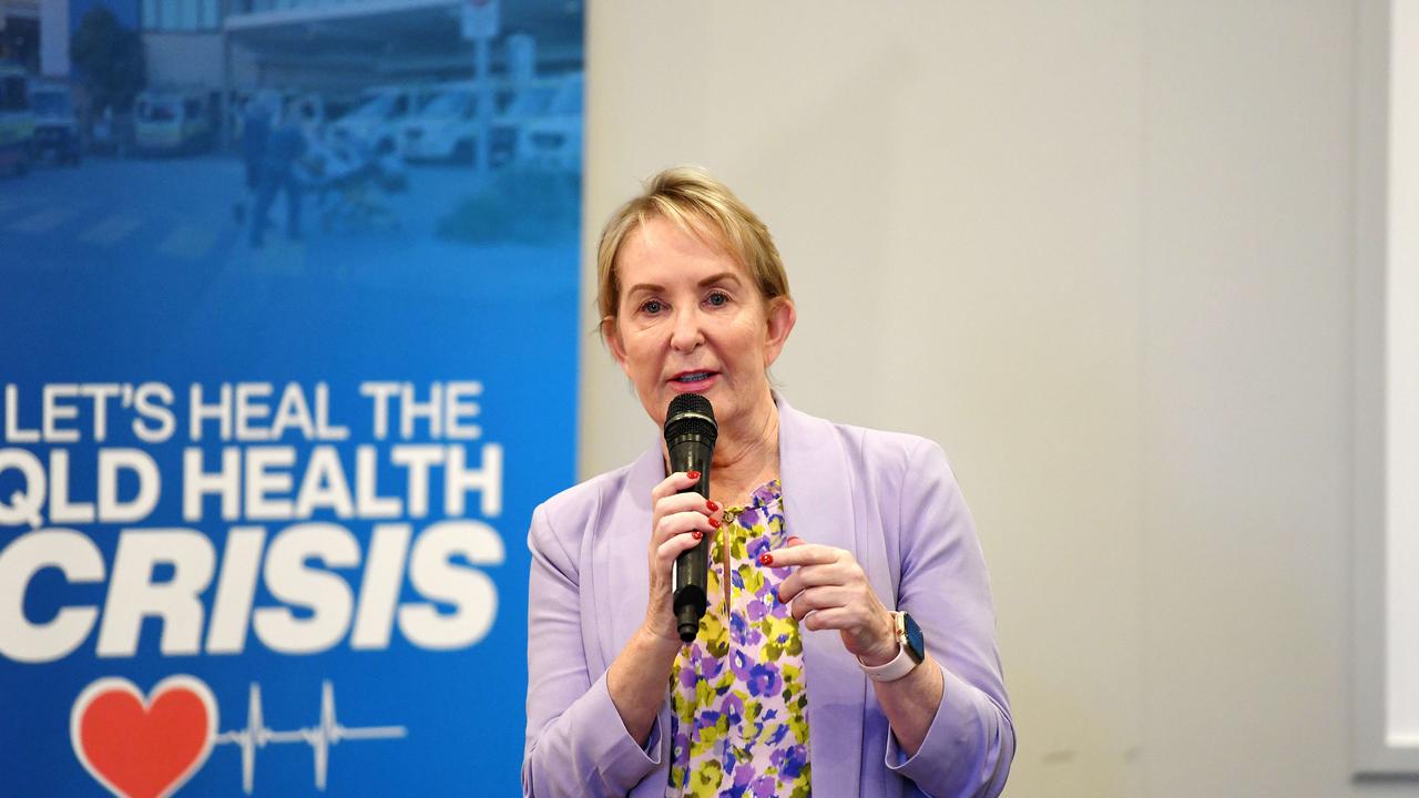 Shadow Health Minister Ros Bates in Townsville for the 30th Queensland Health Crisis Town Hall. Picture: Shae Beplate.