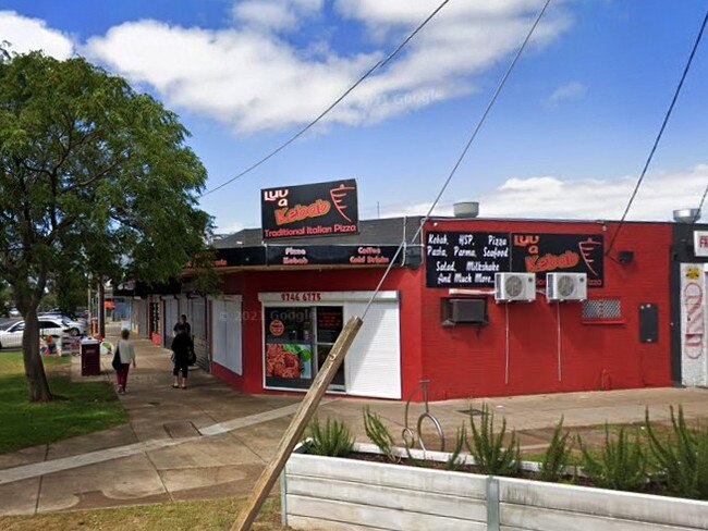 The owner of Luv A Kebabs in Melton south was left bleeding on the floor after he was bashed by Chol Tong Yai, 19, on November 14, 2020. Picture: Google Maps.