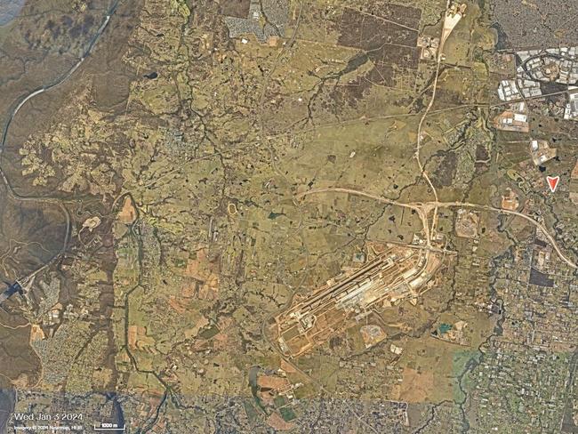 The Aerotropolis has been criticised as being plagued with problems. Photo: Nearmaps / Supplied