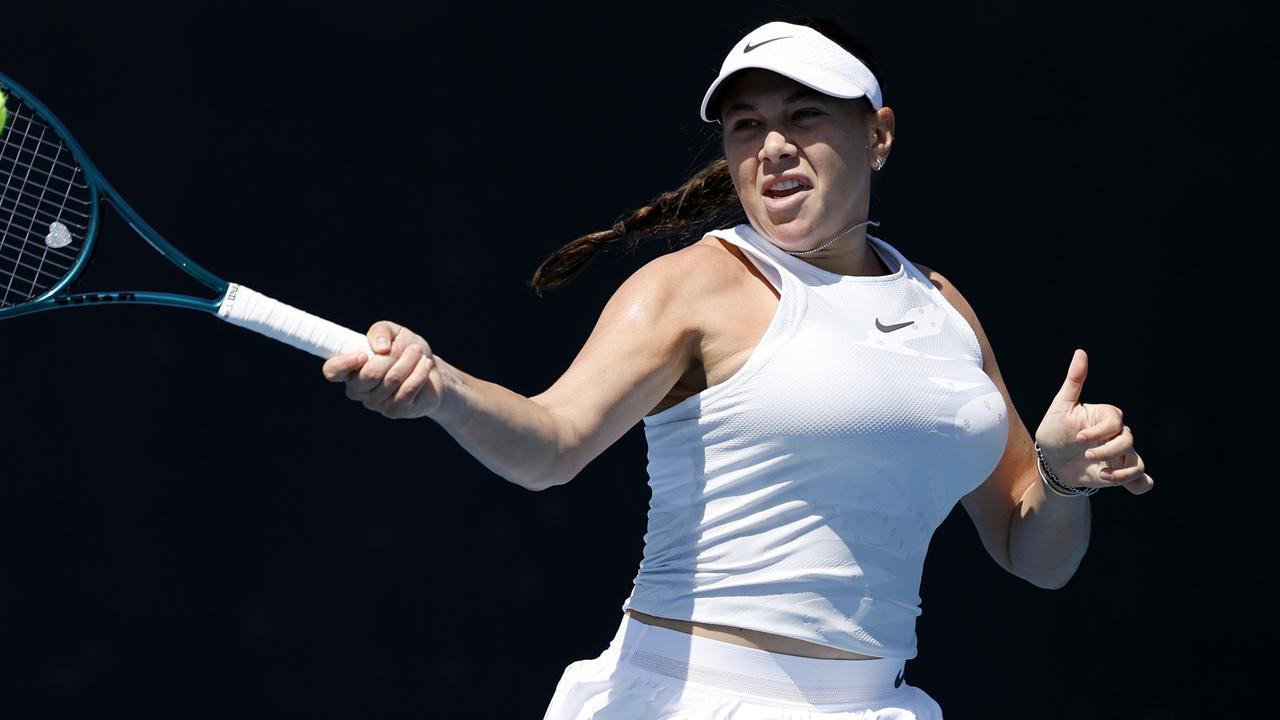 Amanda Anisimova at Melbourne Park. Photo by Daniel Pockett/Getty Images.