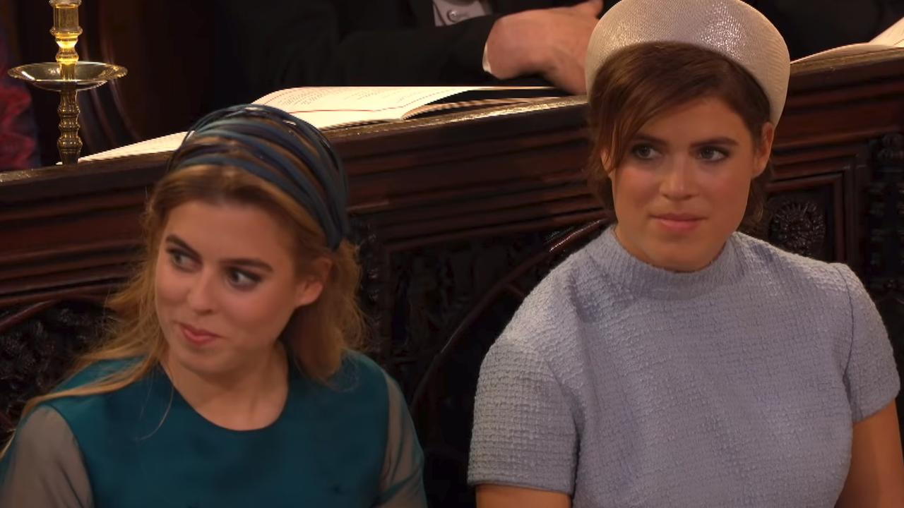 Princess Beatrice and Princess Eugenie were not sure what to make of it. Picture: BBC