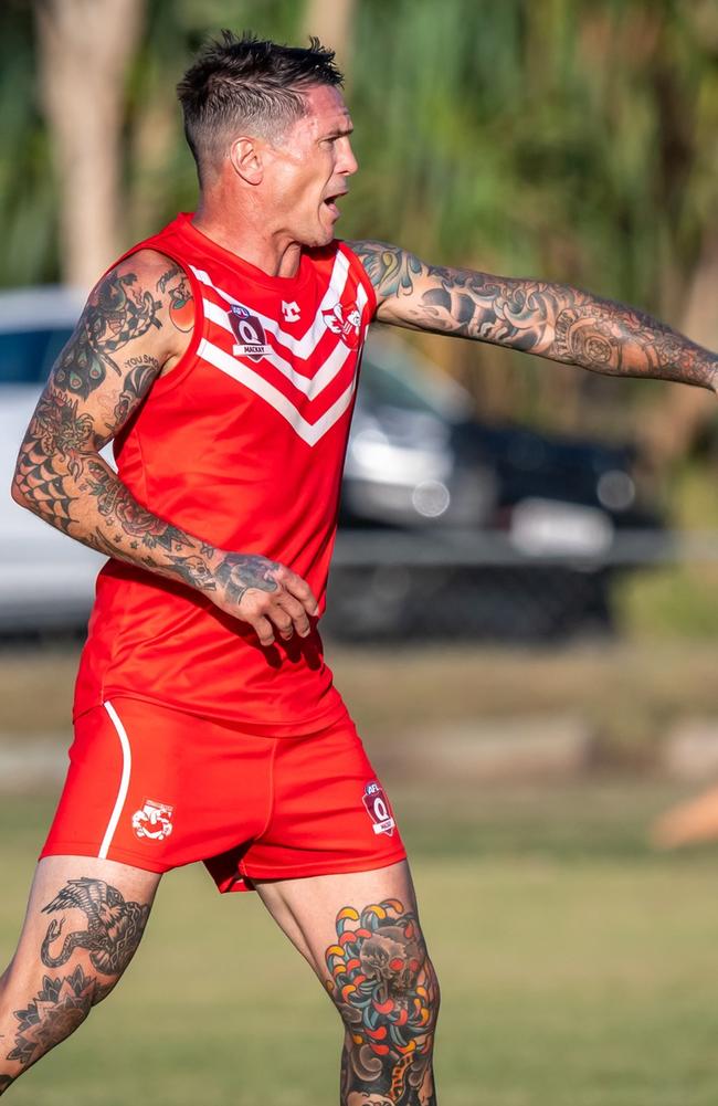 Eastern Swans vs North Mackay Saints in the AFL Mackay 2024 grand final at Bakers Creek. Picture: Daniel McLean Photography