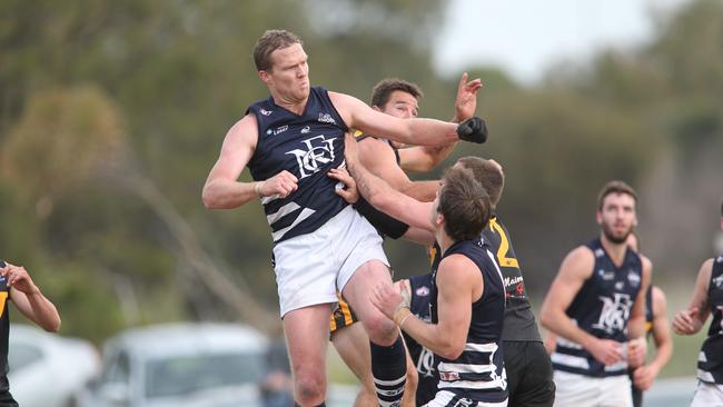 Former Noarlunga ruckman Shane Comer is proving a very handy recruit for Aldinga.