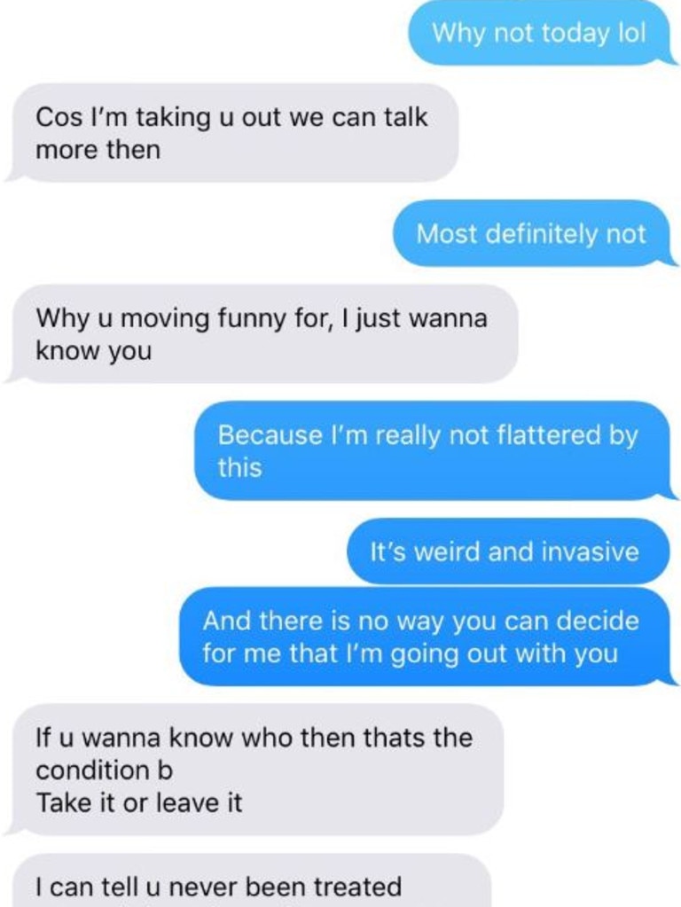 RUSH HOUR: Guy’s creepy texts after meeting girl on the train | news ...