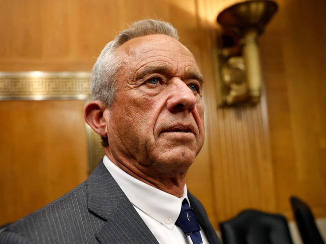 WASHINGTON, DC - JANUARY 30: Robert F. Kennedy Jr., U.S. President Donald Trumpâs nominee for Secretary of Health and Human Services departs after testifying in a confirmation hearing before the Senate Committee on Health, Education, Labor and Pensions at the Dirksen Senate Office Building on January 30, 2025 in Washington, DC. Kennedy is testifying for a second day following a tense three-hour hearing before the Senate Finance Committee where he clashed with Democrats over his stance on vaccines and abortion rights.   Kevin Dietsch/Getty Images/AFP (Photo by Kevin Dietsch / GETTY IMAGES NORTH AMERICA / Getty Images via AFP)