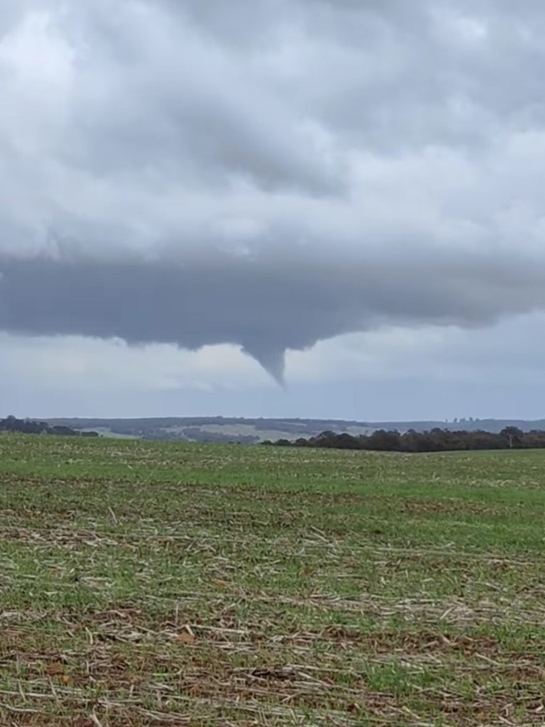 People caught glimpses of the tornado from across Western Australia’s Great Southern region. Picture: Facebook