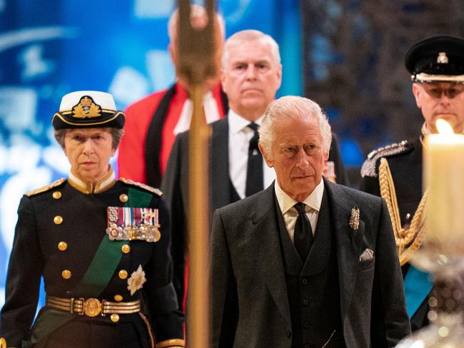 King Charles III, Princess Anne, Prince Andrew, and Prince Edward after the death of their mother, Queen Elizabeth. Picture: Getty