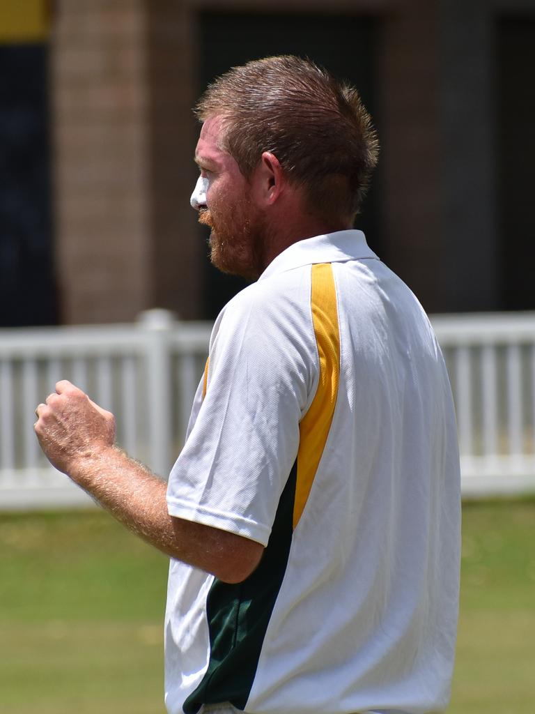 GDSC Easts/Westlawn Crown Hotel bowler Nathan Blanch against South Services at Ellem Oval on Saturday, February 5, 2021.