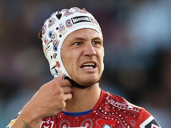 COFFS HARBOUR, AUSTRALIA - MAY 20: Kalyn Ponga of the Knights looks dejected after defeat during the round 12 NRL match between Cronulla Sharks and Newcastle Knights at Coffs Harbour International Stadium on May 20, 2023 in Coffs Harbour, Australia. (Photo by Mark Kolbe/Getty Images)